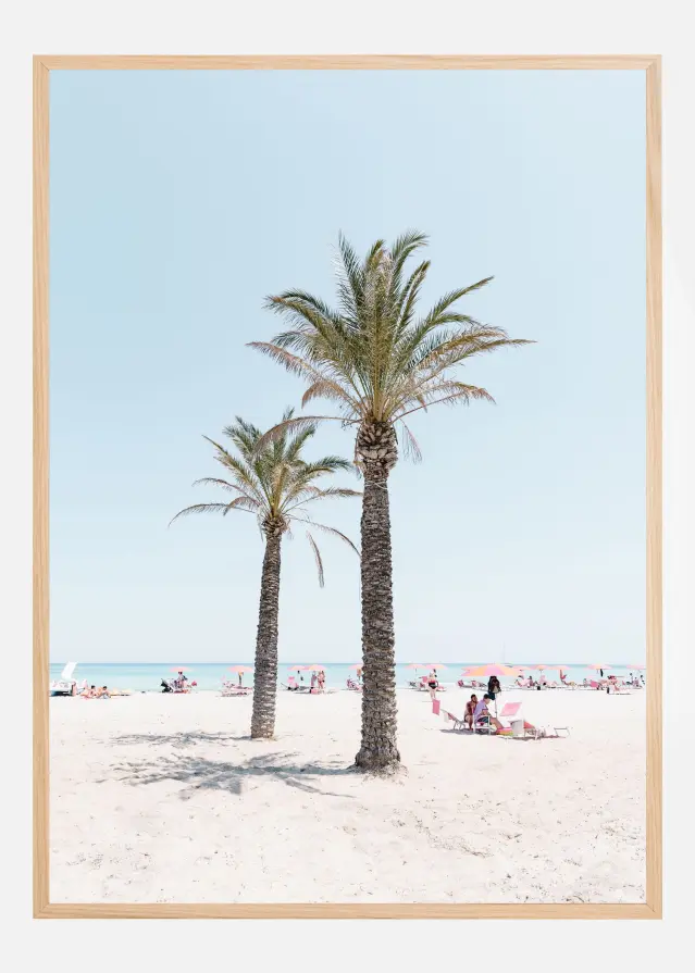 Bildverkstad Palm tree at the beach Poster