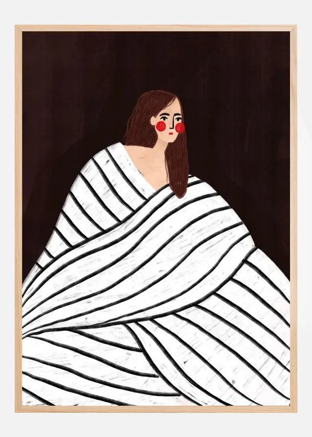 Bildverkstad The Woman With Black and White Stripes Poster