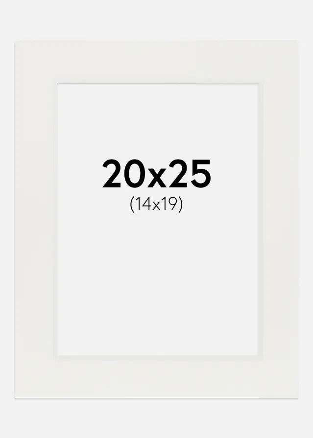 Konstlist Crescent Passe-partout Wit 3 mm (Witte kern) 20x25 cm (14x19)