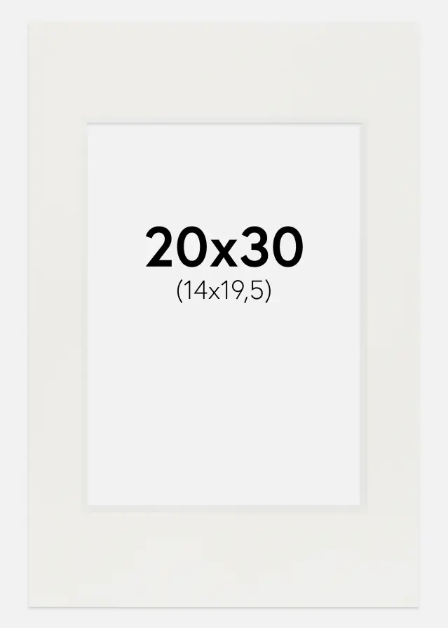 Konstlist Crescent Passe-partout Wit 3 mm (Witte kern) 20x30 cm (14x19,5)
