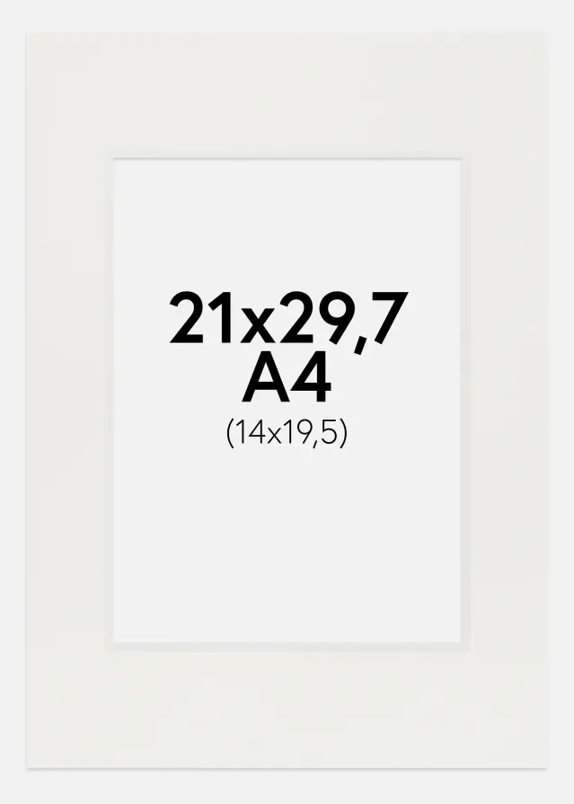 Konstlist Crescent Passe-partout Wit 3 mm (Witte kern) A4 21x29,7 cm (14x19,5)