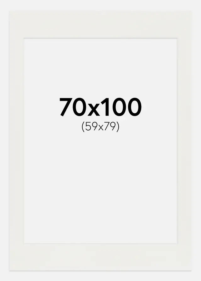 Konstlist Passe-partout Wit 3 mm (Witte kern) 70x100 cm (59x79)
