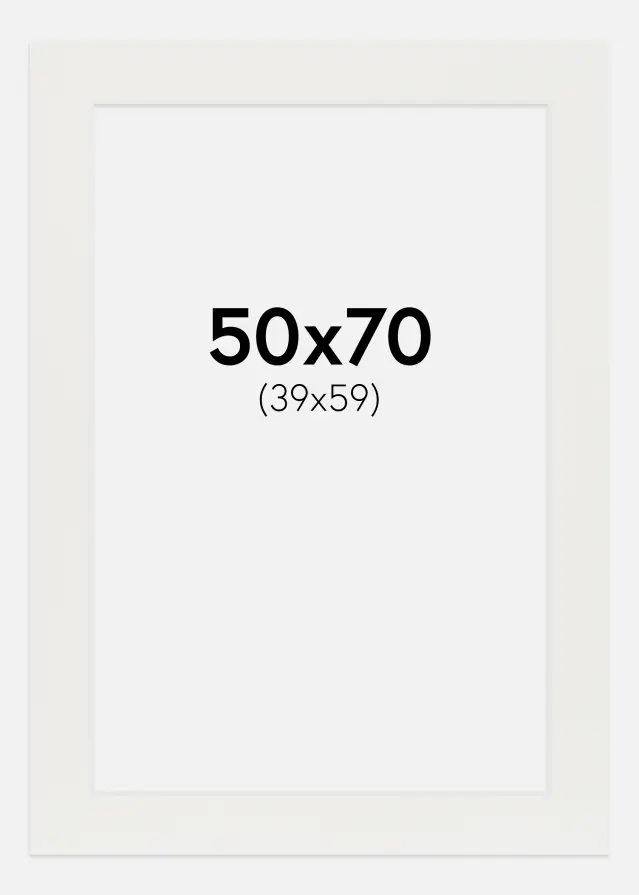 Konstlist Passe-partout Wit 3 mm (Witte kern) 50x70 cm (39x59)