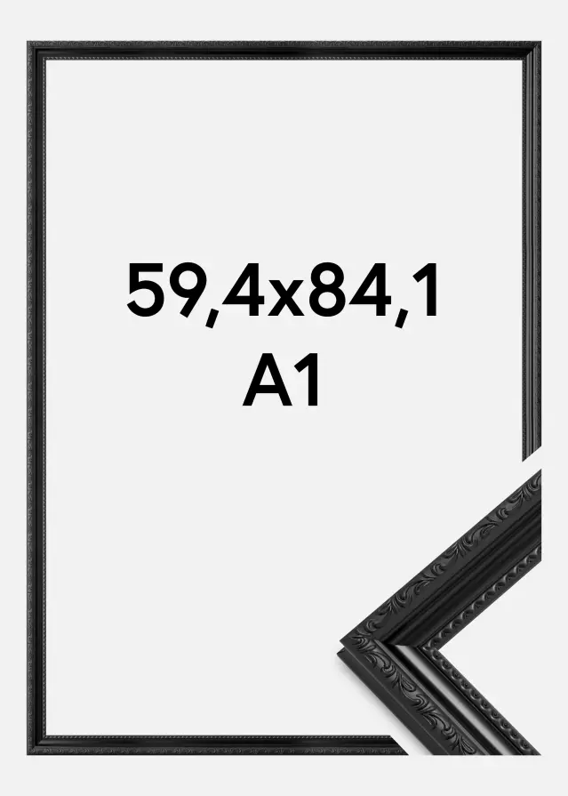 Galleri 1 Fotolijst Abisko Acrylglas Zwart 59,4x84,1 cm (A1)