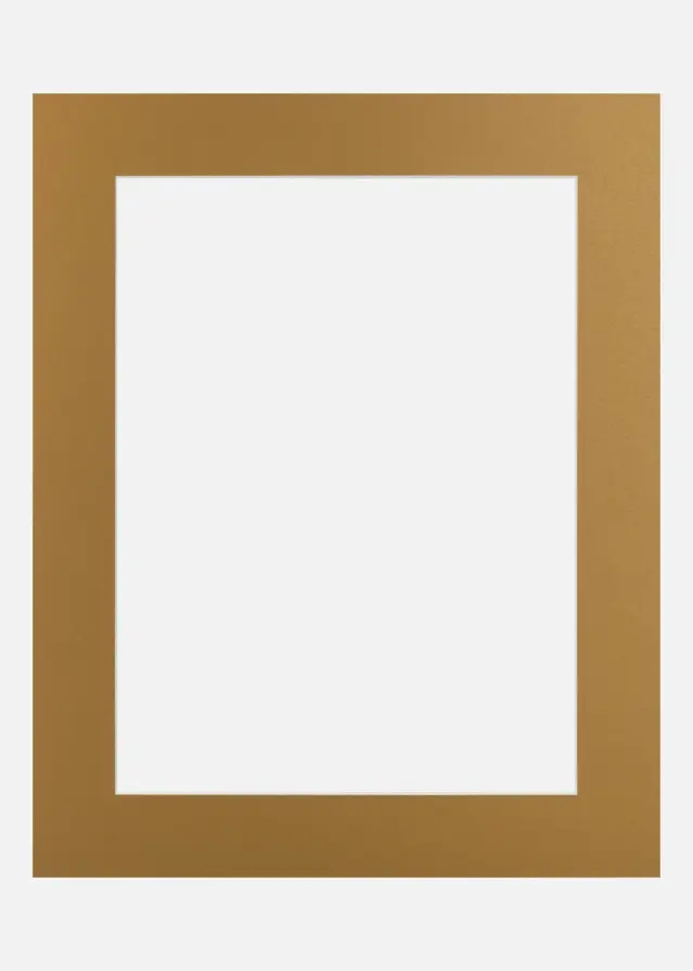 Jämtlands Ramfabrik Passepartout Brushed Brass Metal (Witte kern) 50x70 cm (41x58,4 - A2)