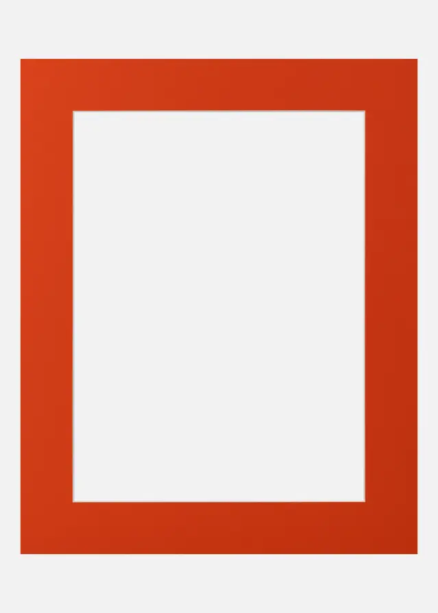 Jämtlands Ramfabrik Passepartout Deep Orange (Witte kern) 20x20 cm (14x14)