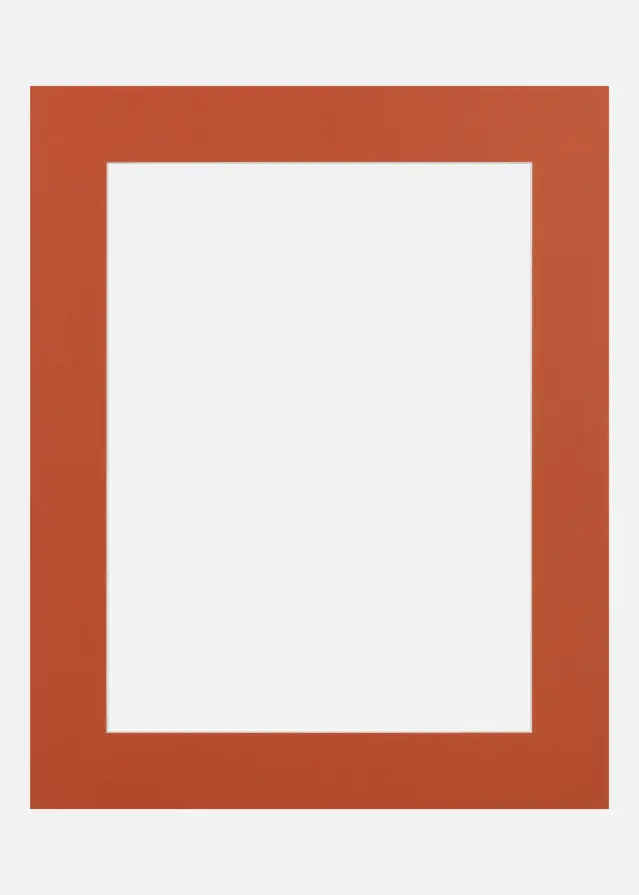 Jämtlands Ramfabrik Passepartout Burnt Orange (Witte kern) 18x24 cm (12x17)
