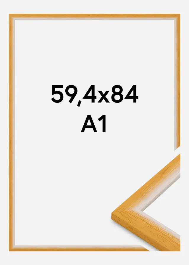 Jämtlands Ramfabrik Fotolijst Cornwall Acrylglas Goud 59,4x84 cm (A1)