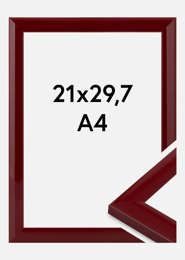 Jämtlands Ramfabrik Fotolijst Dorset Acrylglas Donkerrood 21x29,7 cm (A4)