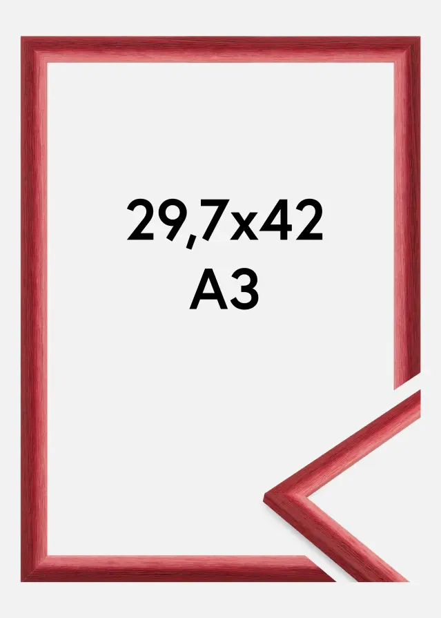 Jämtlands Ramfabrik Fotolijst Cornwall Acrylglas Donkerrood 29,7x42 cm (A3)