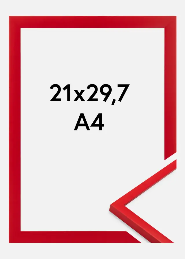 Jämtlands Ramfabrik Fotolijst Kent Acrylglas Rood 21x29,7 cm (A4)
