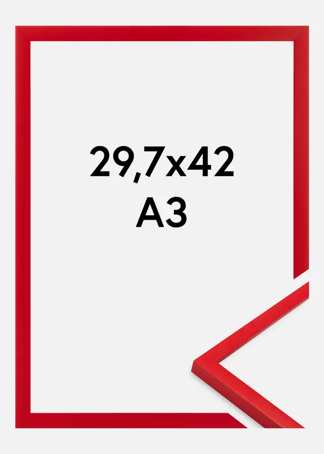 Jämtlands Ramfabrik Fotolijst Kent Acrylglas Rood 29,7x42 cm (A3)