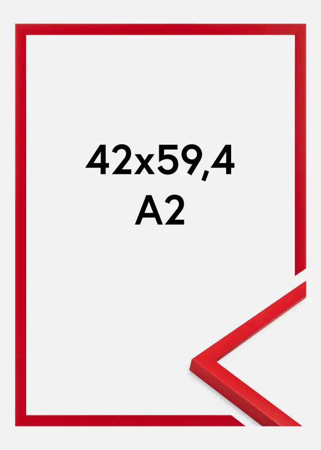 Jämtlands Ramfabrik Fotolijst Kent Acrylglas Rood 42x59,4 cm (A2)