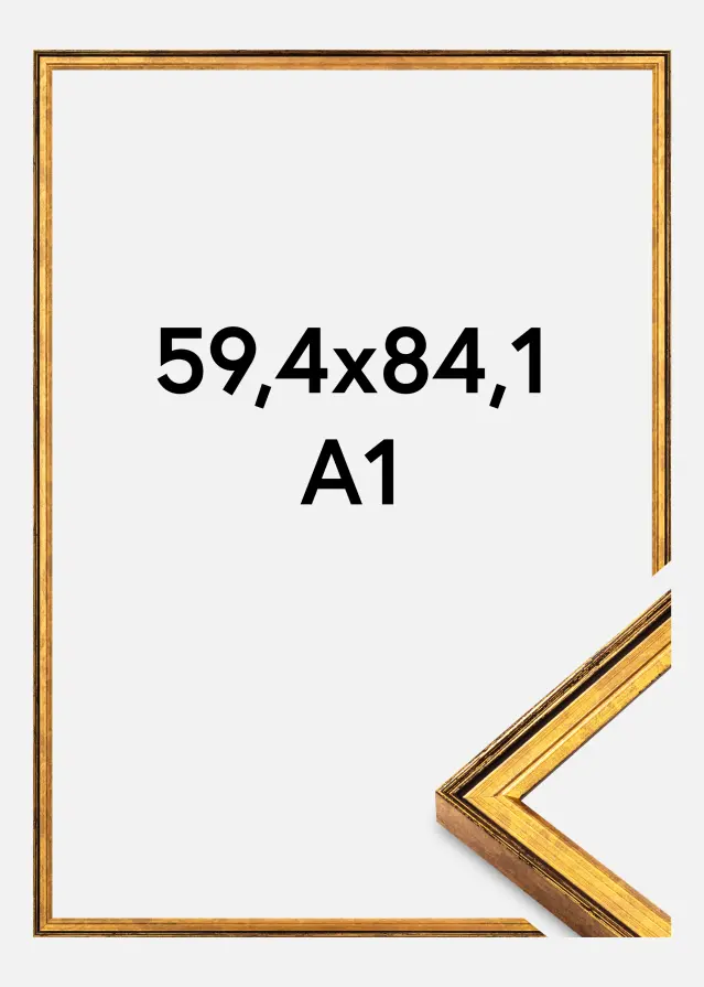 Jämtlands Ramfabrik Fotolijst Ringa Acrylglas Goud 59,4x84,1 cm (A1)