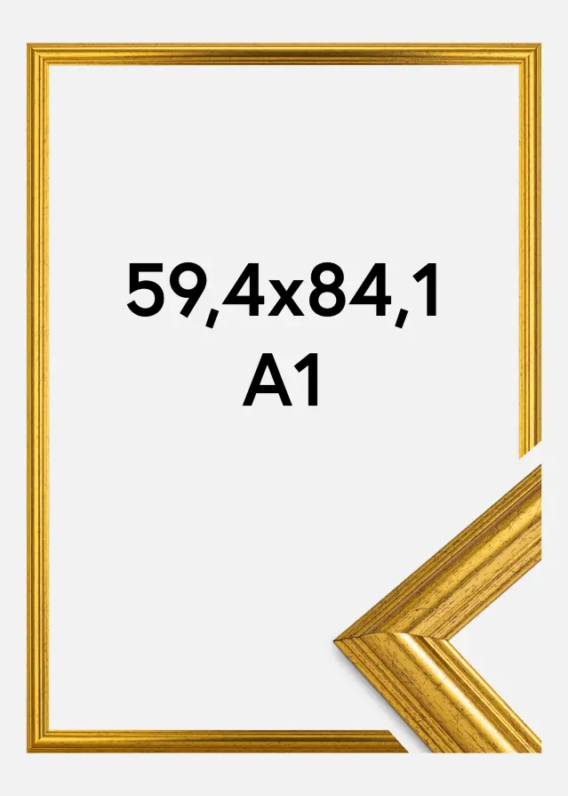 Jämtlands Ramfabrik Fotolijst Västkusten Acrylglas Goud 59,4x84,1 cm (A1)