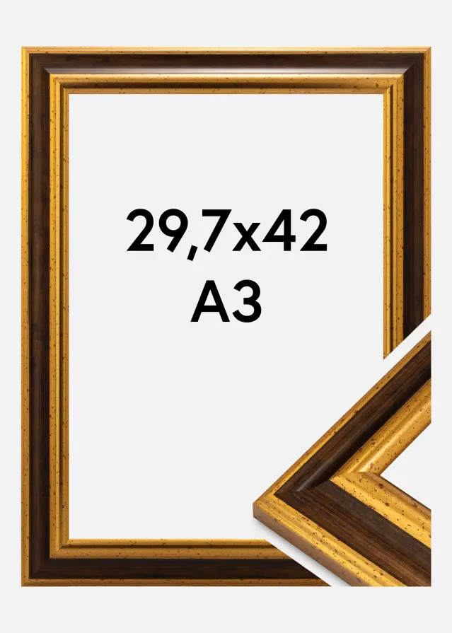 Jämtlands Ramfabrik Fotolijst Aberystwyth Acrylglas Goud 29,7x42 cm (A3)