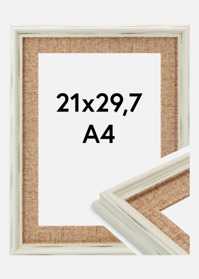 Jämtlands Ramfabrik Fotolijst Toro Acrylglas White / Sand 21x29.7 cm (A4)