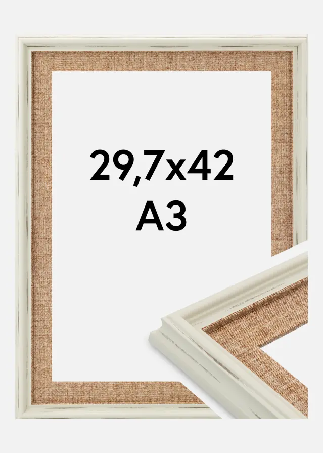 Jämtlands Ramfabrik Fotolijst Toro Acrylglas White / Sand 29.7x42 cm (A3)