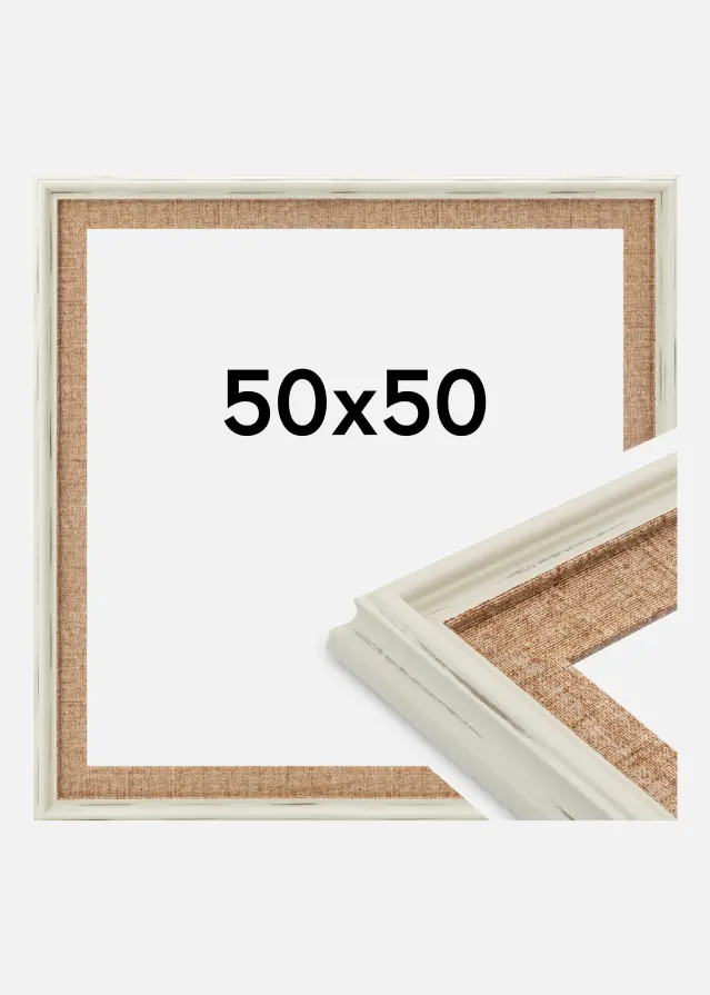 Jämtlands Ramfabrik Fotolijst Toro Acrylglas White / Sand 50x50 cm