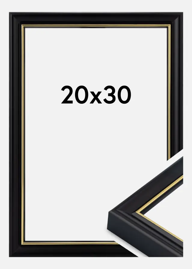 Jämtlands Ramfabrik Fotolijst Canterbury Acrylglas Zwart 20x30 cm