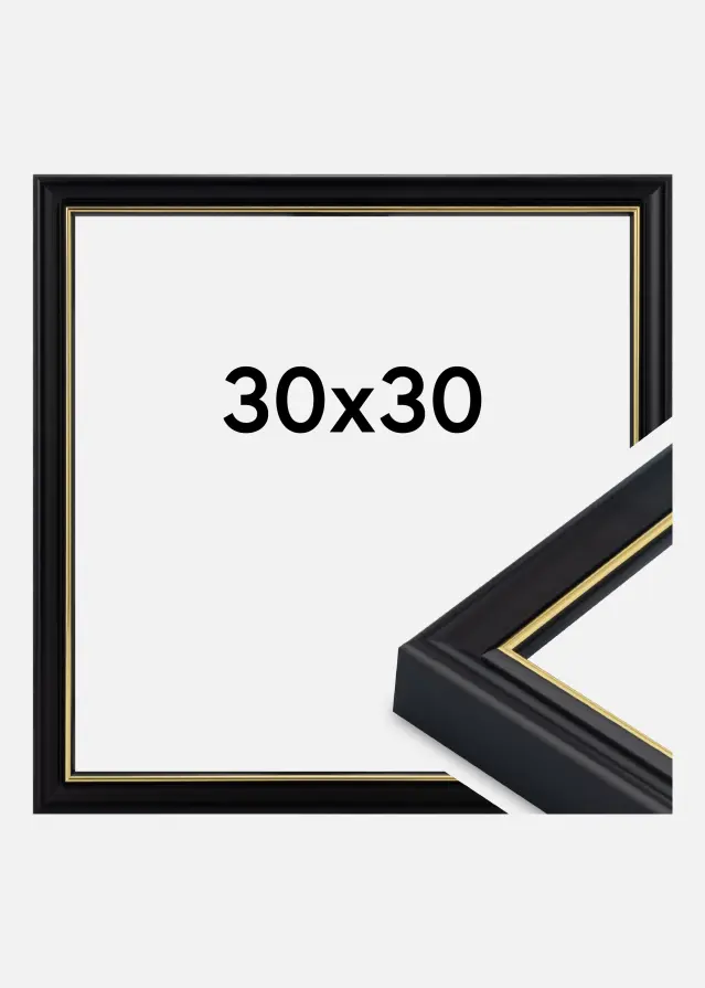 Jämtlands Ramfabrik Fotolijst Canterbury Acrylglas Zwart 30x30 cm