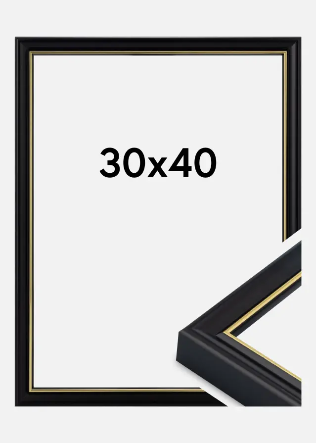 Jämtlands Ramfabrik Fotolijst Canterbury Acrylglas Zwart 30x40 cm