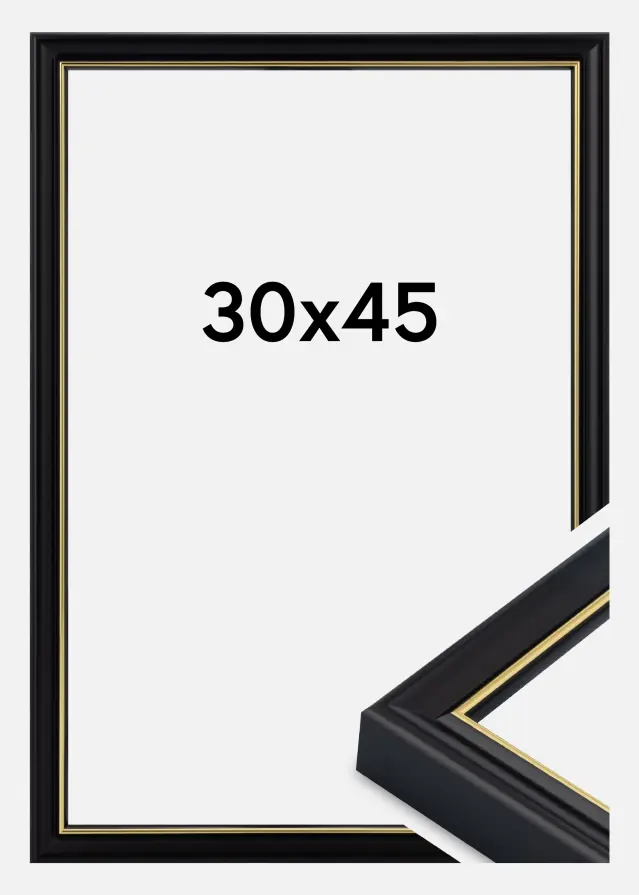 Jämtlands Ramfabrik Fotolijst Canterbury Acrylglas Zwart 30x45 cm