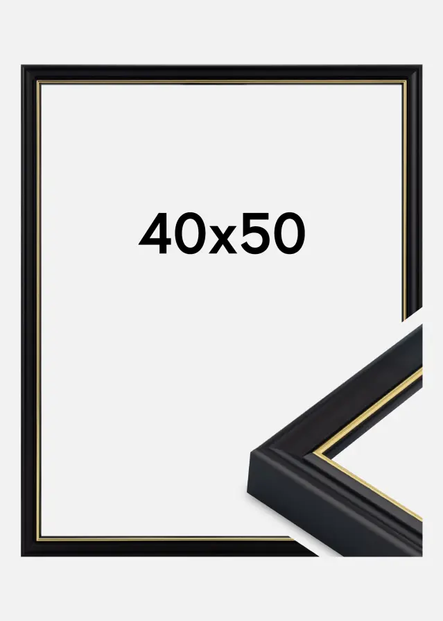 Jämtlands Ramfabrik Fotolijst Canterbury Acrylglas Zwart 40x50 cm