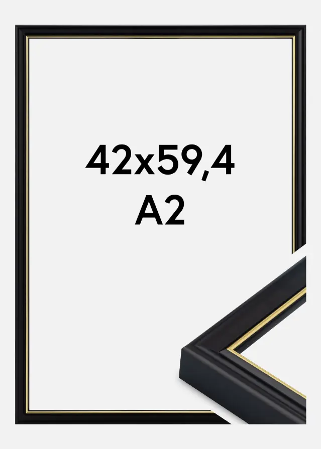 Jämtlands Ramfabrik Fotolijst Canterbury Acrylglas Zwart 42x59,4 cm (A2)