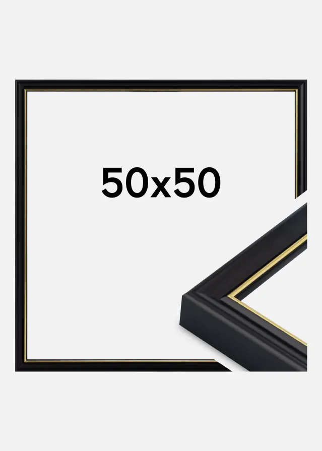 Jämtlands Ramfabrik Fotolijst Canterbury Acrylglas Zwart 50x50 cm