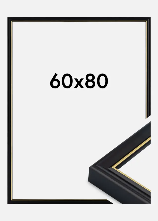 Jämtlands Ramfabrik Fotolijst Canterbury Acrylglas Zwart 60x80 cm