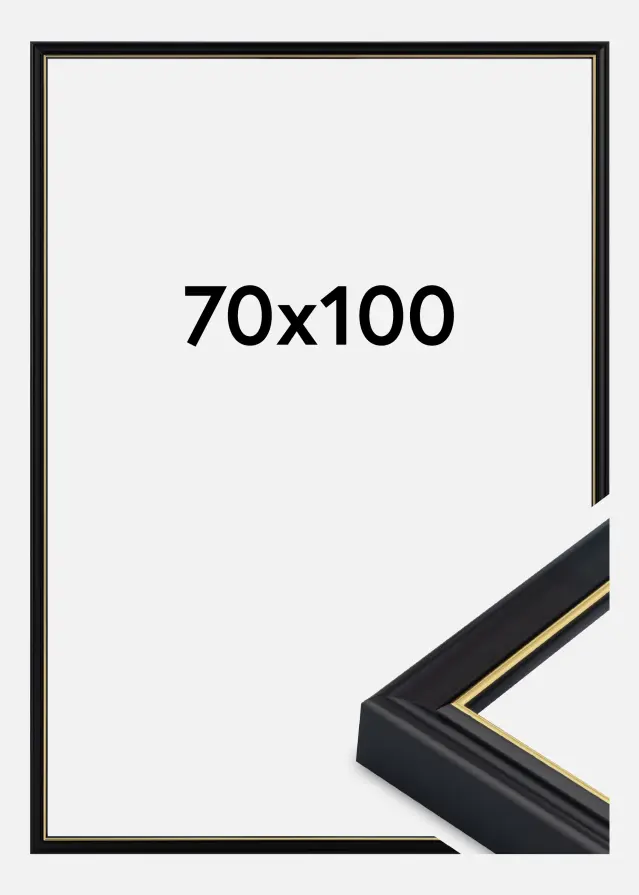 Jämtlands Ramfabrik Fotolijst Canterbury Acrylglas Zwart 70x100 cm