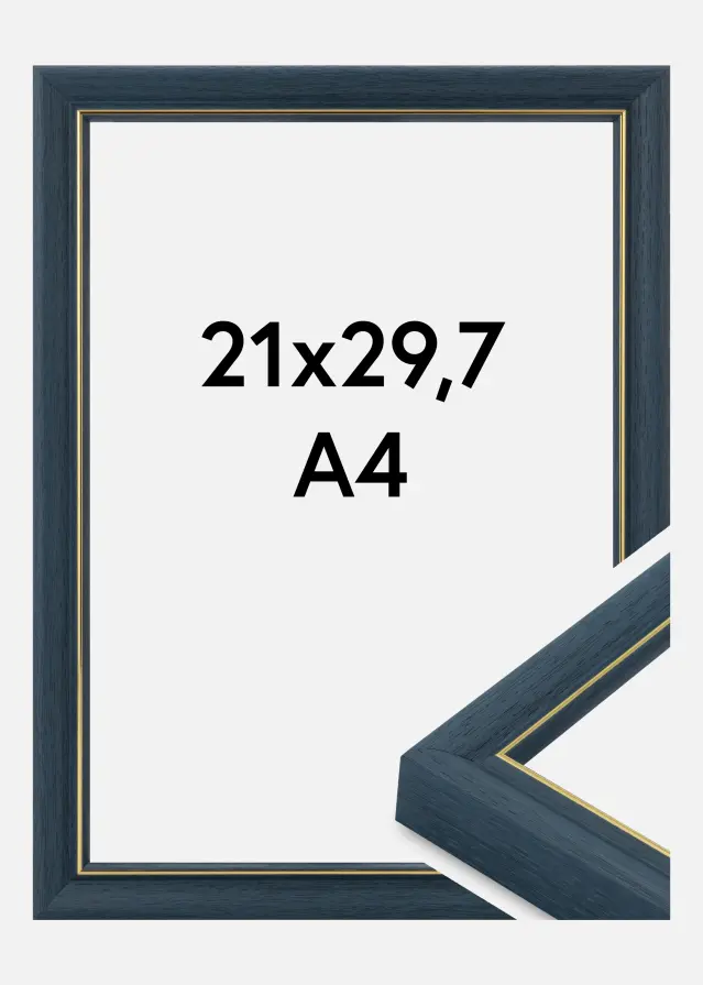 Jämtlands Ramfabrik Fotolijst Canterbury Acrylglas Blauw 21x29,7 cm (A4)