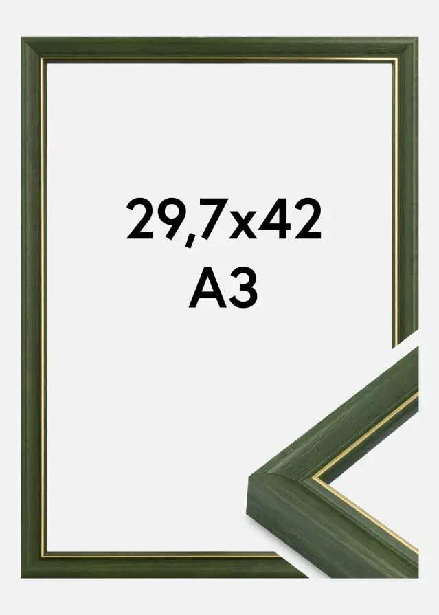 Jämtlands Ramfabrik Fotolijst Canterbury Acrylglas Groen 29,7x42 cm (A3)