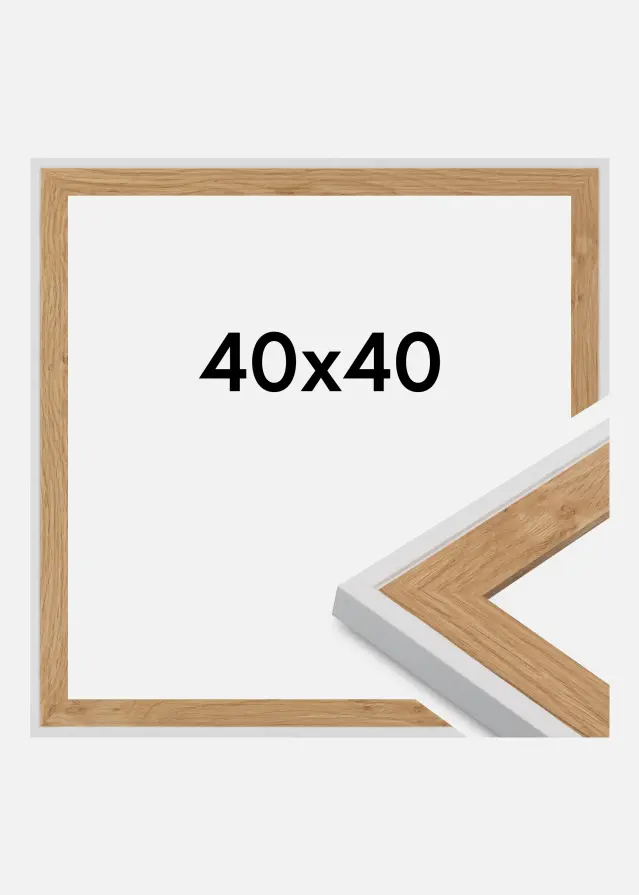 Jämtlands Ramfabrik Fotolijst Linea Acrylglas Beech / White 40x40 cm
