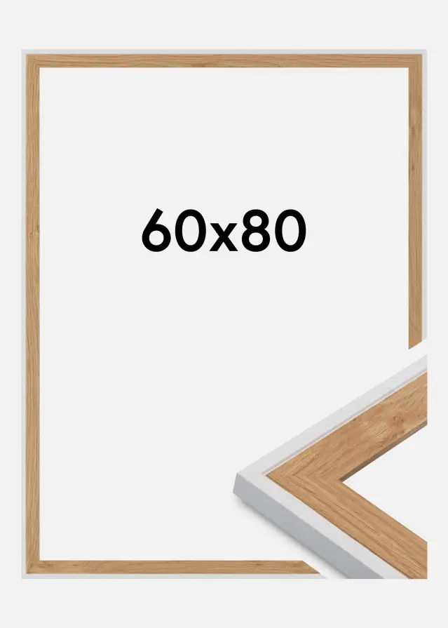 Jämtlands Ramfabrik Fotolijst Linea Acrylglas Beech / White 60x80 cm