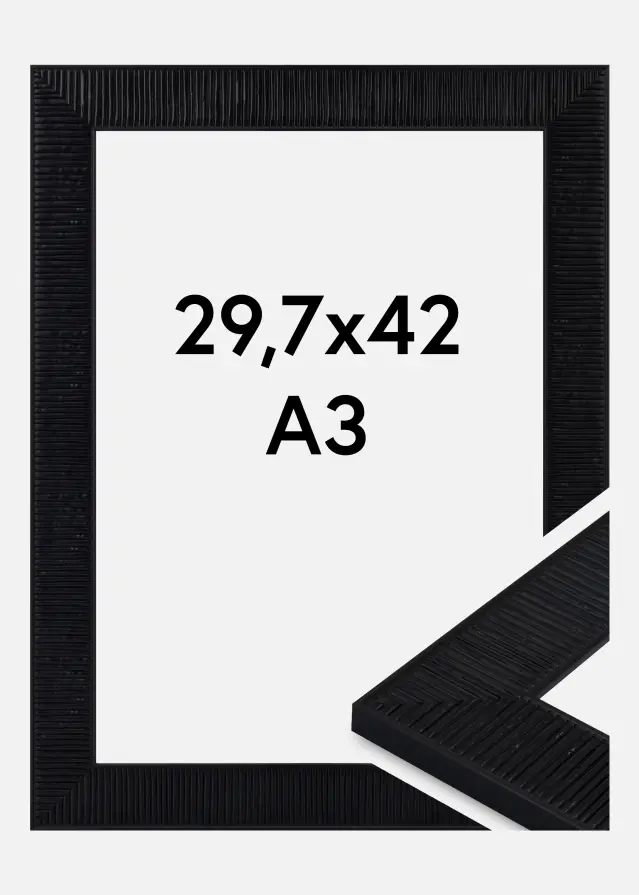 Jämtlands Ramfabrik Fotolijst Linea Acrylglas Black 29.7x42 cm (A3)