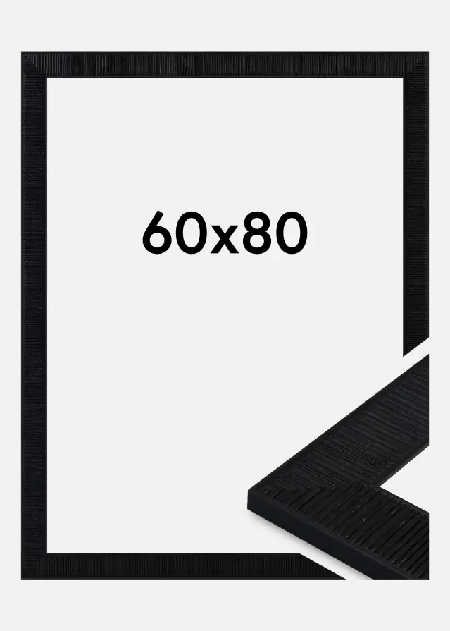 Jämtlands Ramfabrik Fotolijst Linea Acrylglas Black 60x80 cm