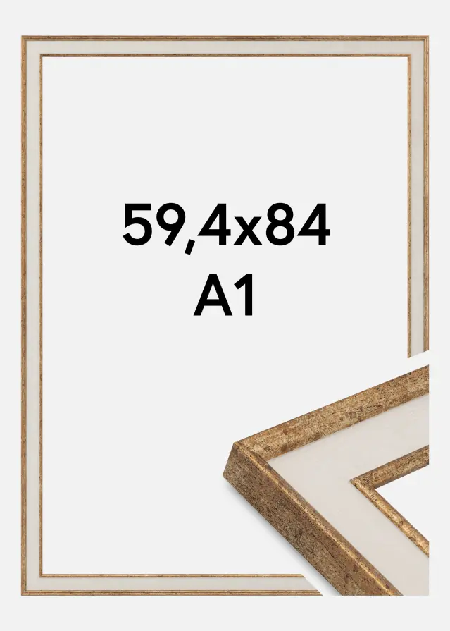 Jämtlands Ramfabrik Fotolijst Linea Acrylglas Maple / Bronze 59.4x84 cm (A1)