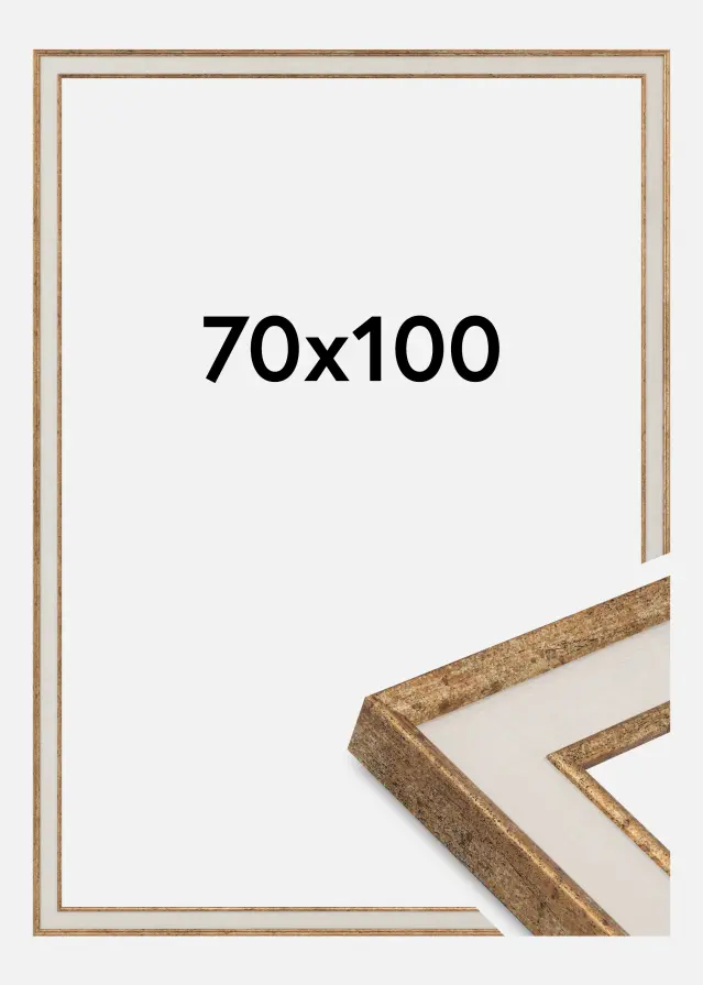 Jämtlands Ramfabrik Fotolijst Linea Acrylglas Maple / Bronze 70x100 cm