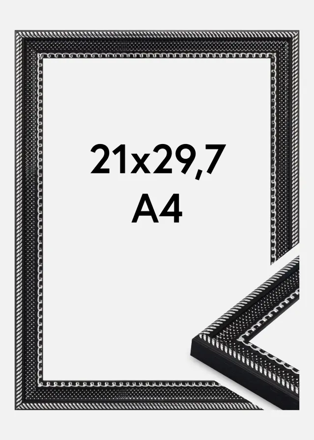 Jämtlands Ramfabrik Fotolijst Trellis Acrylglas Vintage Black 21x29.7 cm (A4)