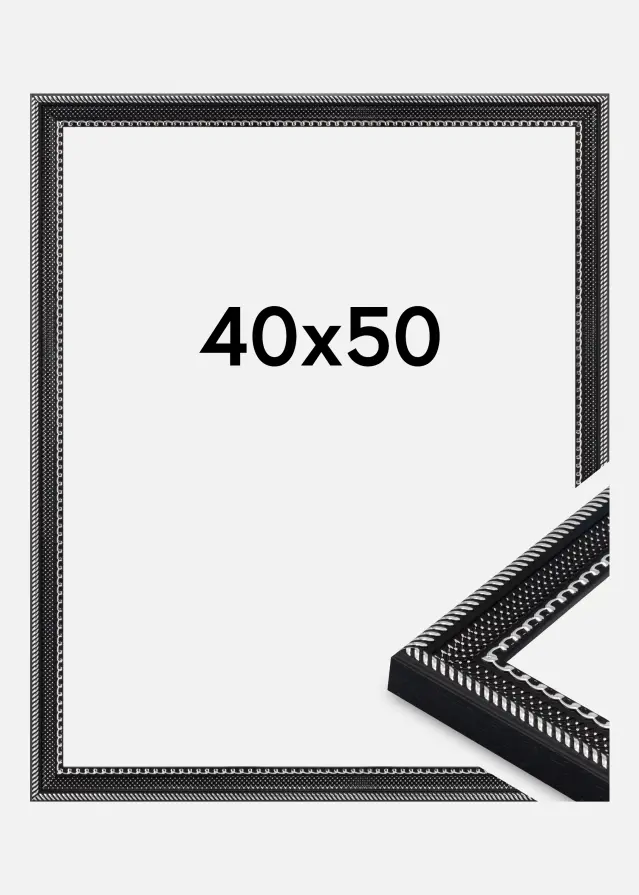 Jämtlands Ramfabrik Fotolijst Trellis Acrylglas Vintage Black 40x50 cm