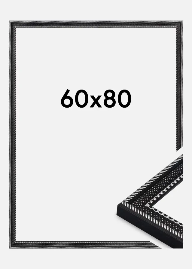Jämtlands Ramfabrik Fotolijst Trellis Acrylglas Vintage Black 60x80 cm