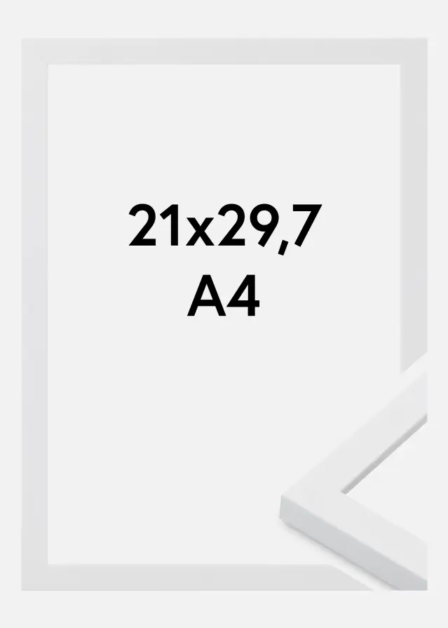 Jämtlands Ramfabrik Fotolijst Oban Acrylglas Wit 21x29.7 cm (A4)