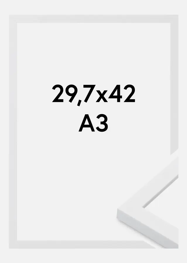 Jämtlands Ramfabrik Fotolijst Oban Acrylglas Wit 29,7x42 cm (A3)