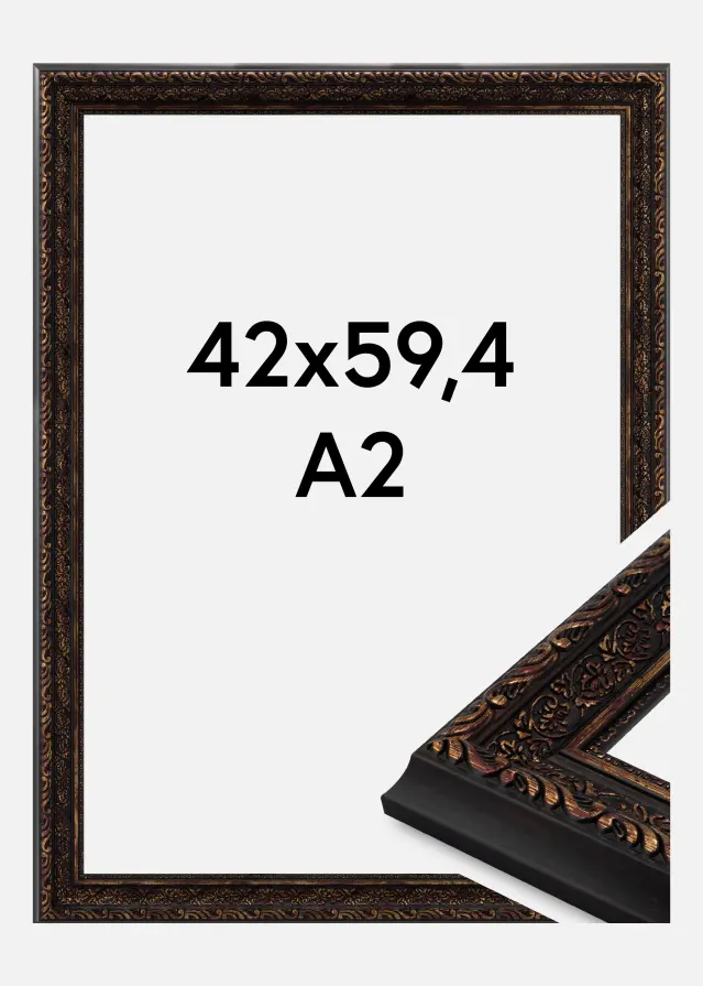 Jämtlands Ramfabrik Fotolijst Ornato Acrylglas Vintage Gold 42x59.4 cm (A2)