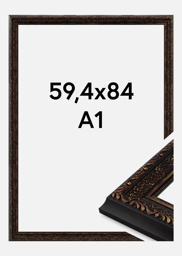 Jämtlands Ramfabrik Fotolijst Ornato Acrylglas Vintage Gold 59.4x84 cm (A1)