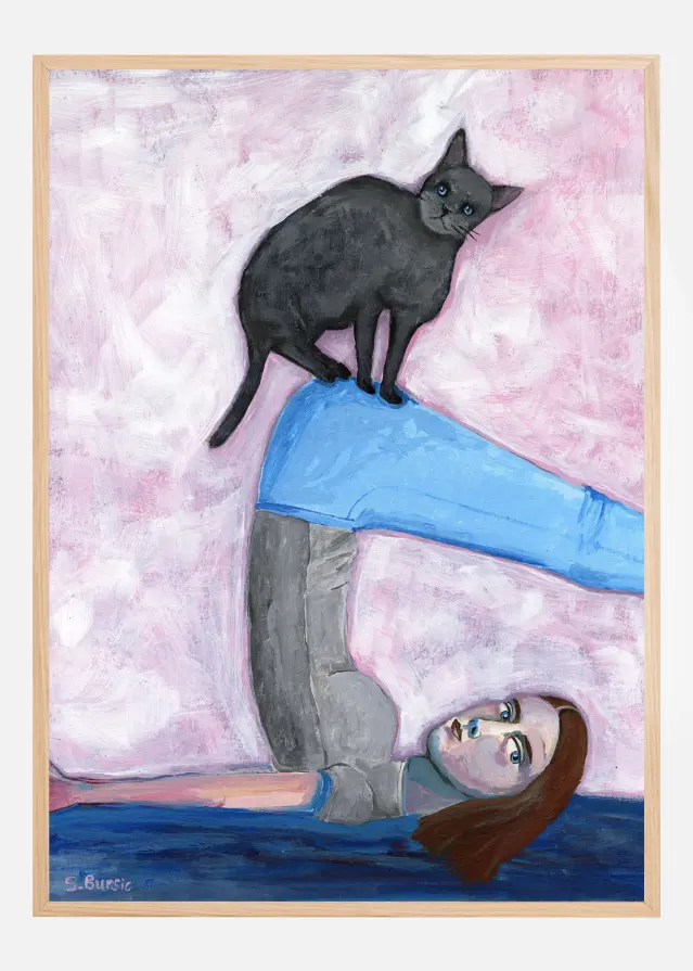 Bildverkstad Yoga with my Cat Poster
