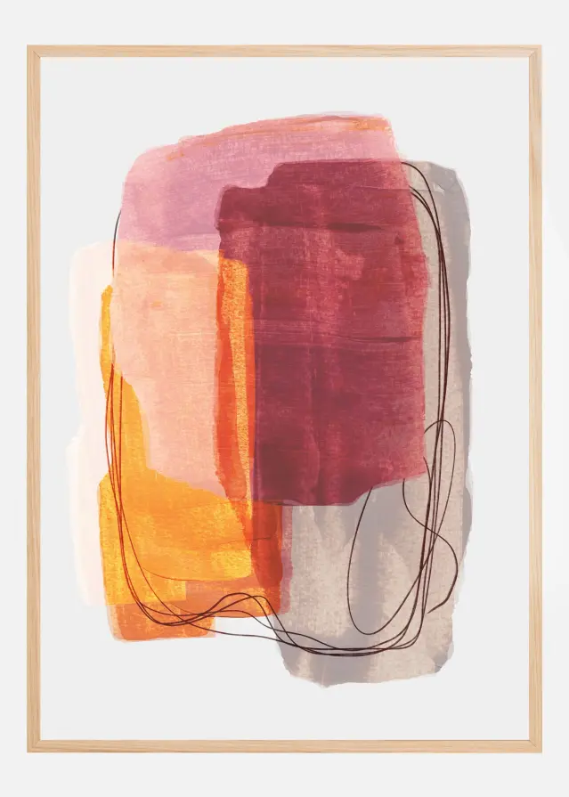 Bildverkstad Abstract Brush Strokes 51 Poster