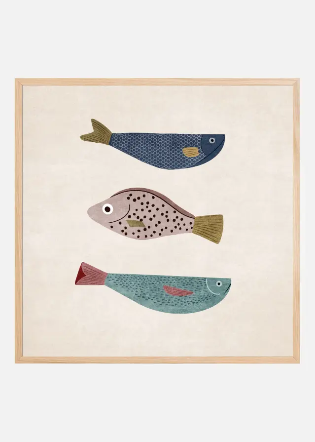 Bildverkstad Fish Trio Delight Poster